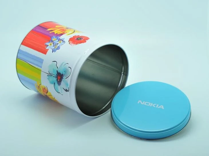 Round Tin Container For Chocolate Packing