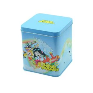 Blue Square Tin Can z nadrukiem